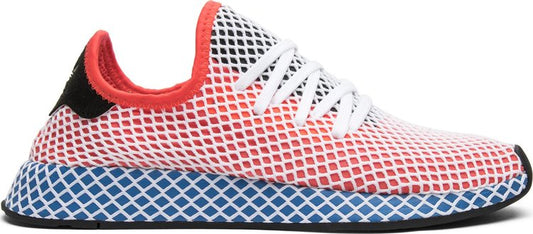 נעלי סניקרס Deerupt 'Red Blue' של המותג אדידס בצבע אָדוֹם עשויות 