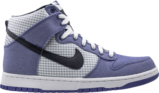 נעלי סניקרס Dunk High 'Gingham Pack - Lyon Blue' של המותג נייקי בצבע כְּחוֹל עשויות 