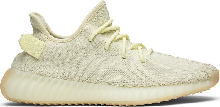 נעלי סניקרס Yeezy Boost 350 V2 'Butter' של המותג אדידס בצבע צהוב עשויות ניילון פוליאסטר Primeknit