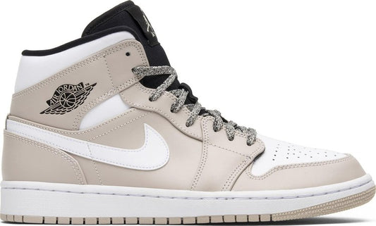 נעלי סניקרס Air Jordan 1 Mid 'Desert Sand' של המותג נייקי בצבע שָׁזוּף עשויות עוֹר