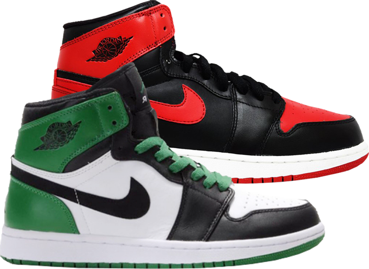 נעלי סניקרס Air Jordan 1 Retro High GS 'DMP - Bulls Celtics Pack' של המותג נייקי בצבע צבעוני עשויות עוֹר