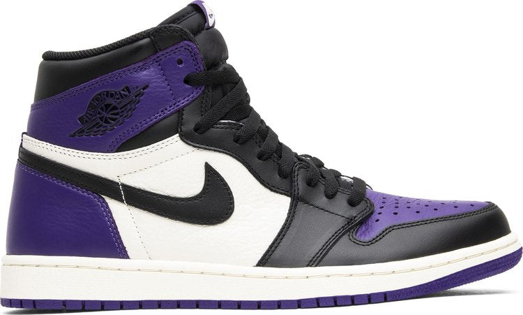 נעלי סניקרס Air Jordan 1 Retro High OG 'Court Purple' של המותג נייקי בצבע סָגוֹל עשויות עוֹר