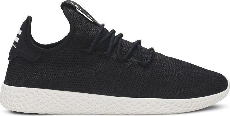נעלי סניקרס Pharrell x Tennis HU 'Core Black' של המותג אדידס בצבע שָׁחוֹר עשויות 