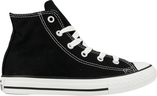 נעלי סניקרס Chuck Taylor All Star Hi GS 'Black' של המותג קונברס אולסטאר בצבע שָׁחוֹר עשויות 