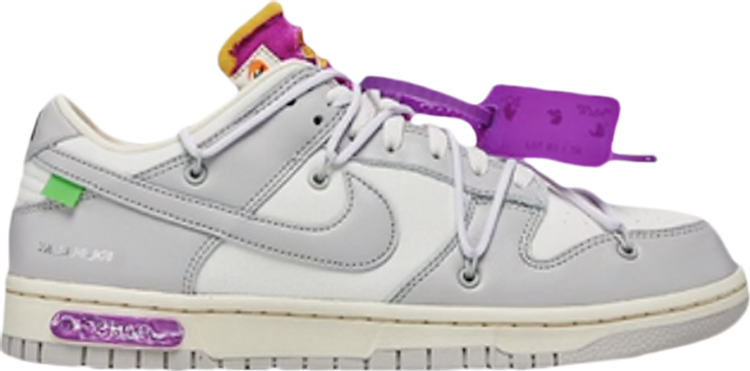 נעלי סניקרס Off-White x Dunk Low 'Lot 03 of 50' של המותג נייקי בצבע לבן עשויות עוֹר