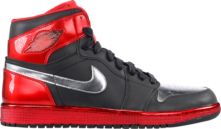 נעלי סניקרס Air Jordan 1 Retro High Patent 'Legends of the Summer' של המותג נייקי בצבע אָדוֹם עשויות עוֹר