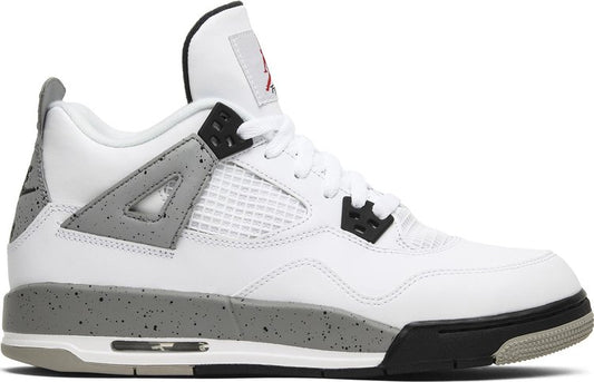 נעלי סניקרס Air Jordan 4 Retro OG BG 'Cement' 2016 של המותג נייקי בצבע לבן עשויות 