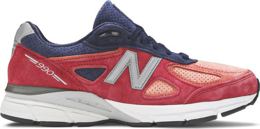 נעלי סניקרס 990v4 Made in USA 'Copper Rose' של המותג ניו באלאנס בצבע וָרוֹד עשויות 
