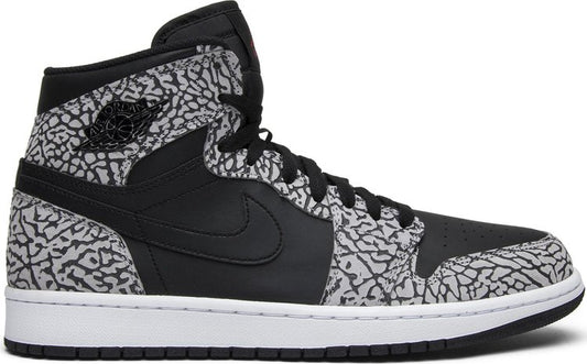 נעלי סניקרס Air Jordan 1 Retro High 'Black Elephant' של המותג נייקי בצבע שָׁחוֹר עשויות עוֹר