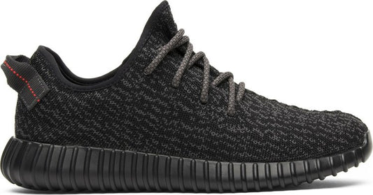 נעלי סניקרס Yeezy Boost 350 'Pirate Black' 2016 של המותג אדידס בצבע שָׁחוֹר עשויות ניילון פוליאסטר Primeknit