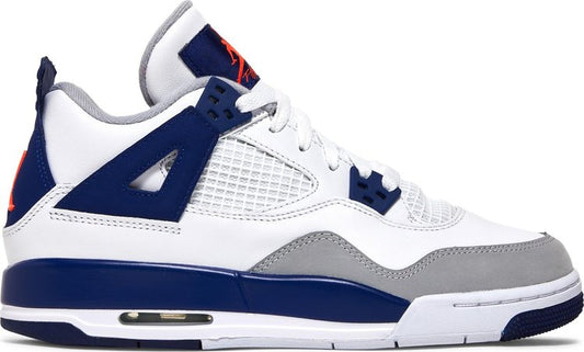 נעלי סניקרס Air Jordan 4 GS 'Deep Royal Blue' של המותג נייקי בצבע לבן עשויות 