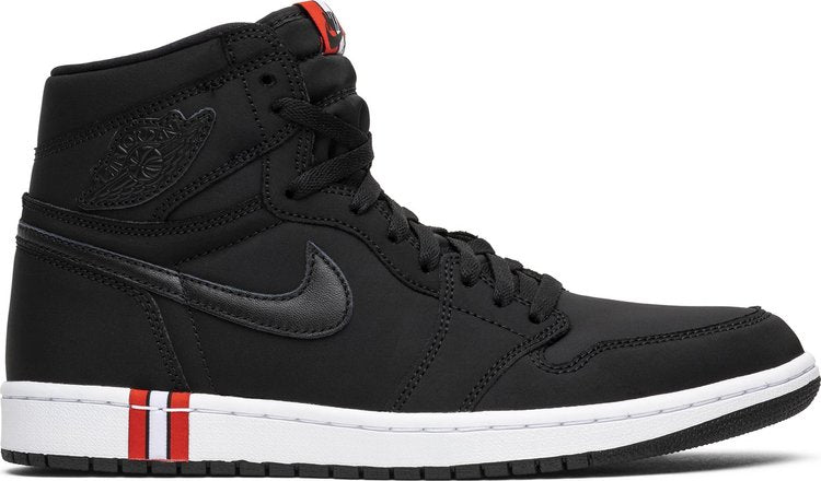 נעלי סניקרס Paris Saint-Germain x Air Jordan 1 Retro High OG 'Paris Saint-Germain' של המותג נייקי בצבע שָׁחוֹר עשויות עוֹר