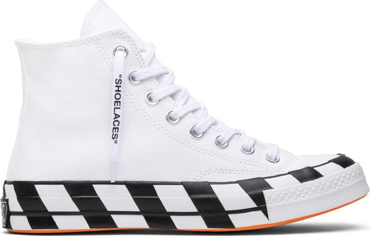 נעלי סניקרס Off-White x Chuck 70 'White' של המותג קונברס אולסטאר בצבע לבן עשויות בַּד
