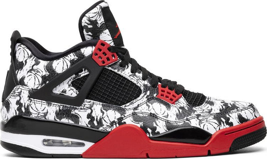 נעלי סניקרס Air Jordan 4 Retro 'Tattoo' של המותג נייקי בצבע אָדוֹם עשויות 