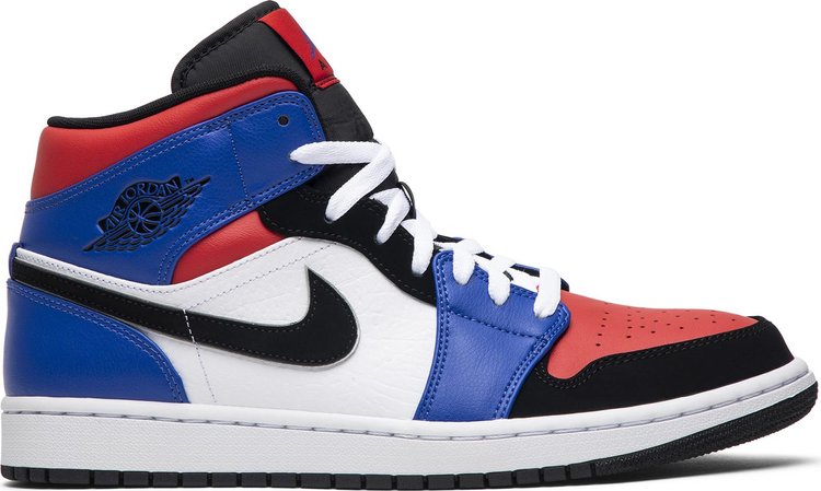 נעלי סניקרס Air Jordan 1 Retro Mid 'Top 3' של המותג נייקי בצבע צבעוני עשויות עוֹר