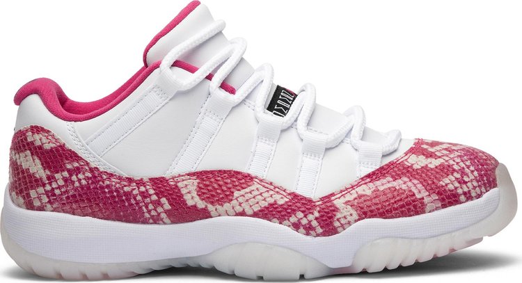 נעלי סניקרס Wmns Air Jordan 11 Retro Low 'Pink Snakeskin' של המותג נייקי בצבע וָרוֹד עשויות 