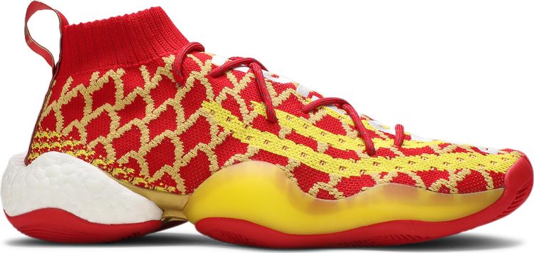 נעלי סניקרס Pharrell x Crazy BYW 'Chinese New Year' של המותג אדידס בצבע אָדוֹם עשויות ניילון פוליאסטר Primeknit