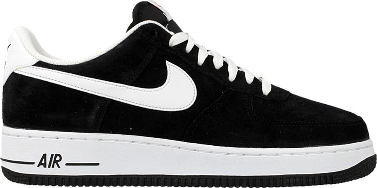 נעלי סניקרס Air Force 1 Low 'Black White' של המותג נייקי בצבע שָׁחוֹר עשויות עור (זמש)