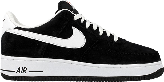 נעלי סניקרס Air Force 1 Low 'Black White' של המותג נייקי בצבע שָׁחוֹר עשויות עור (זמש)