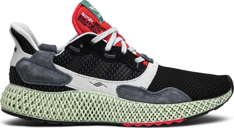 נעלי סניקרס ZX 4000 Futurecraft 4D 'Black Onix' של המותג אדידס בצבע שָׁחוֹר עשויות 