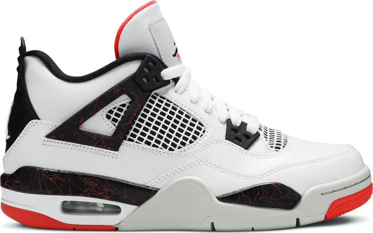 נעלי סניקרס Air Jordan 4 Retro GS 'Pale Citron' של המותג נייקי בצבע לבן עשויות 