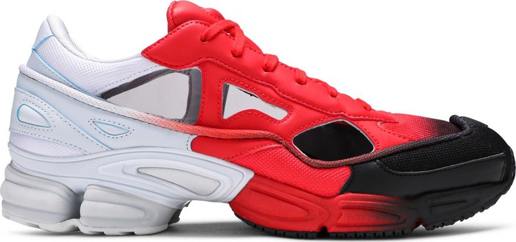 נעלי סניקרס Raf Simons x Ozweego Replicant 'Red Halo Blue' של המותג אדידס בצבע אָדוֹם עשויות 