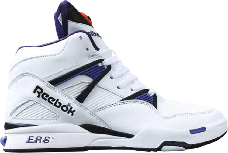 נעלי סניקרס Pump Omni Zone 'White Team Purple' Sample של המותג ריבוק בצבע לבן עשויות עוֹר