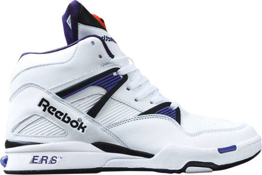 נעלי סניקרס Pump Omni Zone 'White Team Purple' Sample של המותג ריבוק בצבע לבן עשויות עוֹר