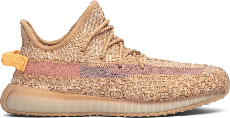 נעלי סניקרס Yeezy Boost 350 V2 Kids 'Clay' של המותג אדידס בצבע אָדוֹם עשויות ניילון פוליאסטר Primeknit