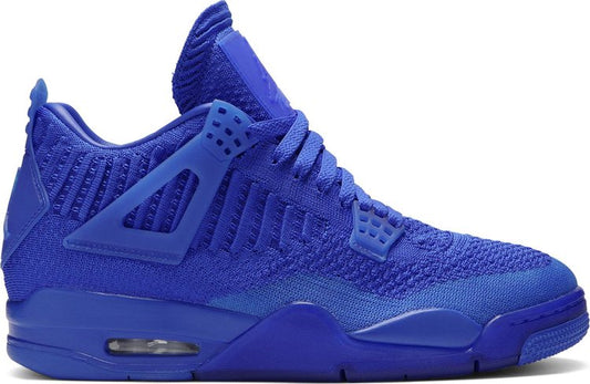 נעלי סניקרס Air Jordan 4 Flyknit 'Hyper Royal' של המותג נייקי בצבע כְּחוֹל עשויות בד FlyKnit