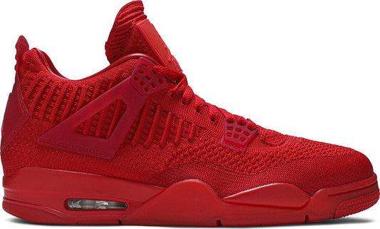 נעלי סניקרס Air Jordan 4 Flyknit 'University Red' של המותג נייקי בצבע אָדוֹם עשויות בד FlyKnit
