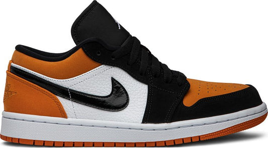 נעלי סניקרס Air Jordan 1 Low 'Shattered Backboard' של המותג נייקי בצבע כתום עשויות עוֹר