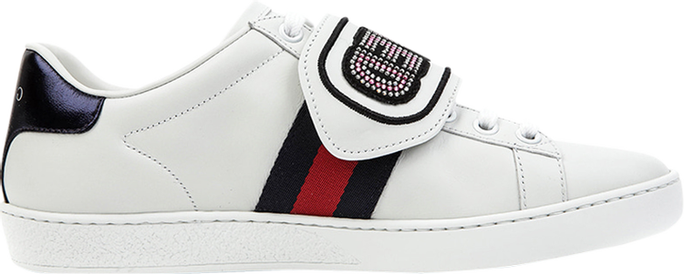 נעלי סניקרס Gucci Wmns Ace 'Loved' של המותג גוצ'י בצבע לבן עשויות עוֹר