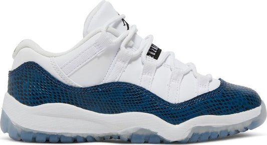 נעלי סניקרס Air Jordan 11 Retro Low PS 'Navy Snakeskin' 2019 של המותג נייקי בצבע לבן עשויות 