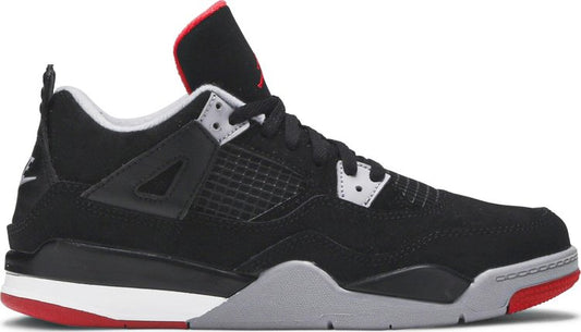 נעלי סניקרס Air Jordan 4 Retro OG PS 'Bred' 2019 של המותג נייקי בצבע שָׁחוֹר עשויות 