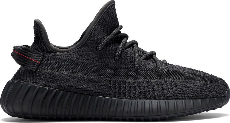 נעלי סניקרס Yeezy Boost 350 V2 'Black Reflective' של המותג אדידס בצבע שָׁחוֹר עשויות ניילון פוליאסטר Primeknit