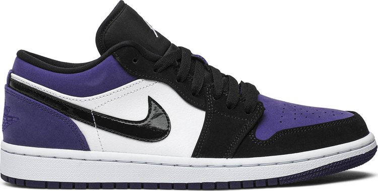נעלי סניקרס Air Jordan 1 Low 'Court Purple' של המותג נייקי בצבע סָגוֹל עשויות עוֹר