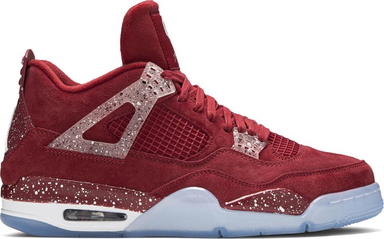 נעלי סניקרס Air Jordan 4 Retro 'Oklahoma Sooners' PE של המותג נייקי בצבע אָדוֹם עשויות 