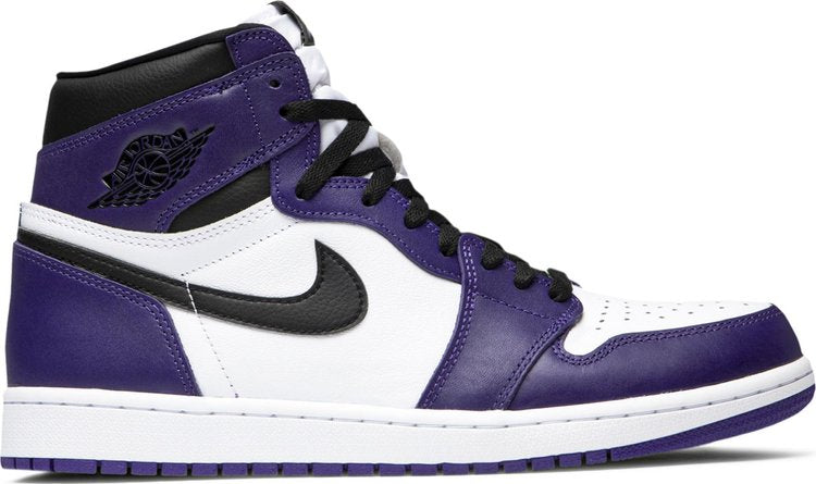 נעלי סניקרס Air Jordan 1 Retro High OG 'Court Purple 2.0' של המותג נייקי בצבע סָגוֹל עשויות עוֹר