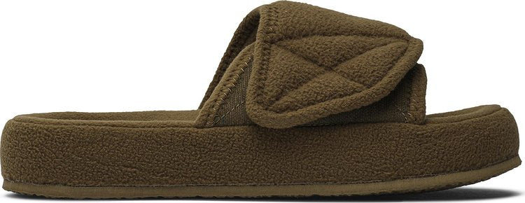 נעלי סניקרס Yeezy Season 7 Fleece Slide 'Trench' של המותג אדידס בצבע חום עשויות 