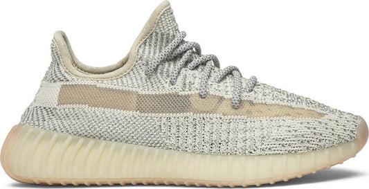 נעלי סניקרס Yeezy Boost 350 V2 'Lundmark Reflective' של המותג אדידס בצבע קרם עשויות ניילון פוליאסטר Primeknit