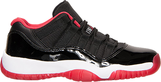 נעלי סניקרס Air Jordan 11 Retro Low BG 'Bred' של המותג נייקי בצבע שָׁחוֹר עשויות 