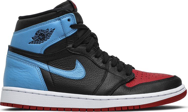 נעלי סניקרס Wmns Air Jordan 1 High OG 'NC to Chi' של המותג נייקי בצבע צבעוני עשויות עוֹר