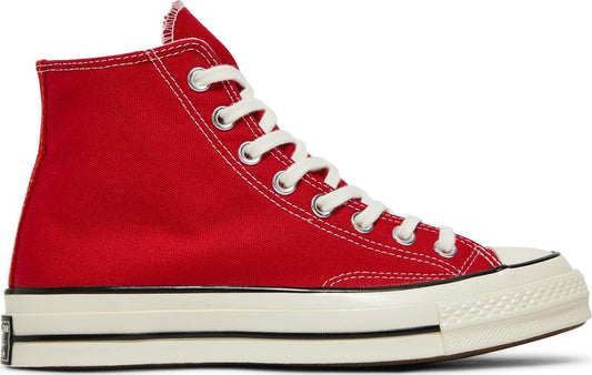 נעלי סניקרס Chuck 70 High 'Enamel Red' של המותג קונברס אולסטאר בצבע אָדוֹם עשויות בַּד