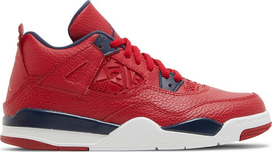נעלי סניקרס Air Jordan 4 Retro PS 'FIBA' של המותג נייקי בצבע אָדוֹם עשויות 