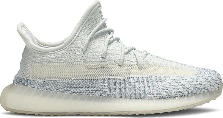 נעלי סניקרס Yeezy Boost 350 V2 Kids 'Cloud White Non-Reflective' של המותג אדידס בצבע לבן עשויות ניילון פוליאסטר Primeknit