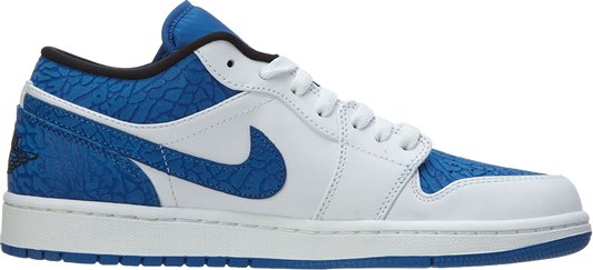 נעלי סניקרס Air Jordan 1 Retro Low 'White Sport Blue' של המותג נייקי בצבע כְּחוֹל עשויות עוֹר