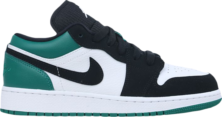 נעלי סניקרס Air Jordan 1 Low GS 'Mystic Green' של המותג נייקי בצבע ירוק עשויות עוֹר