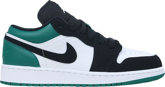 נעלי סניקרס Air Jordan 1 Low GS 'Mystic Green' של המותג נייקי בצבע ירוק עשויות עוֹר