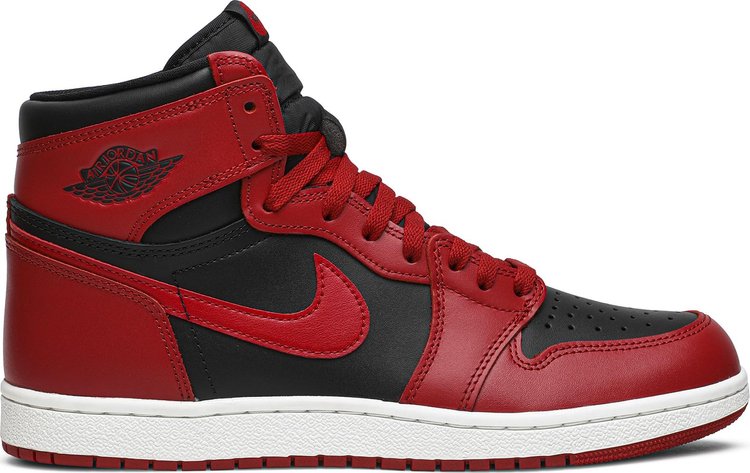 נעלי סניקרס Air Jordan 1 Retro High '85 'Varsity Red' של המותג נייקי בצבע אָדוֹם עשויות עוֹר